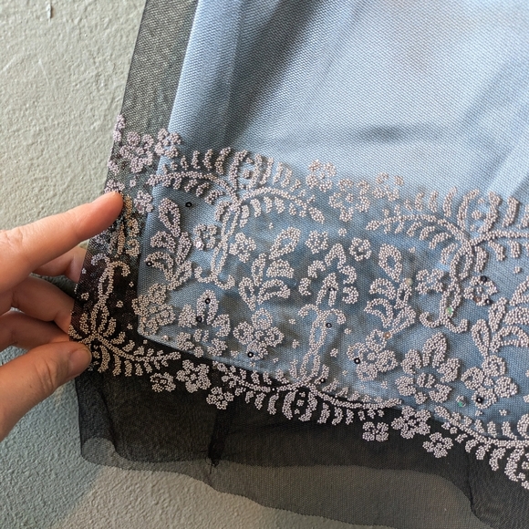 Morgan & Co. Y2K Floral Beaded Midi Dress Size 9/10 - Picture 2 of 5